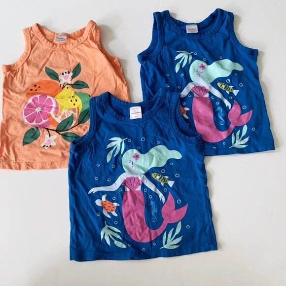 Hanna Andersson Girl Tank tops bundle 6-7 years PLAY condition - Picture 1 of 10